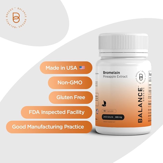 Bromelain 500mg, 180 Capsules