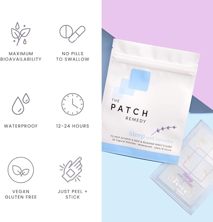 The Patch Remedy Sleep Patches with Lavender 30 Topical 12 Hours,