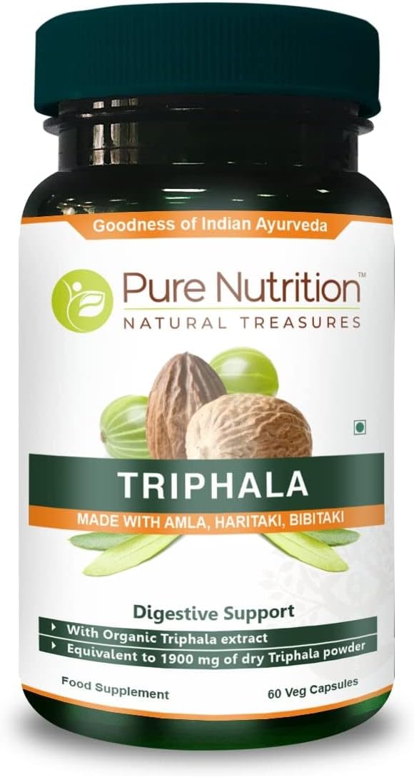 Pure Nutrition Triphala Extract 700mg. (Equivalent 1900mg Triphala 60 Days
