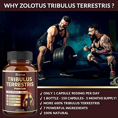 Tribulus Terrestris Supplement for Men & 9050mg Per 5-Month Supply
