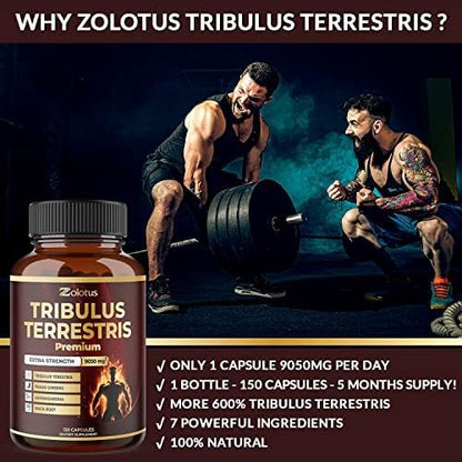 Tribulus Terrestris Supplement for Men & 9050mg Per 5-Month Supply