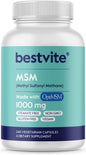 BESTVITE MSM 1000mg Made with OptiMSM (240 Capsules)
