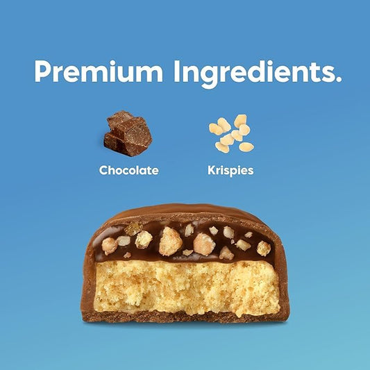 Nick's Protein Bars Krispy Cookie | 16g protein | 210 calories | Low Carb Keto Friendly Snacks No Added Sugar (Multipack 24 bars x 50g)