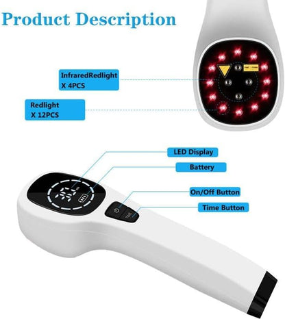 ColdL Red Light Device for Body, (12 x 650nm+4 x 808nm)