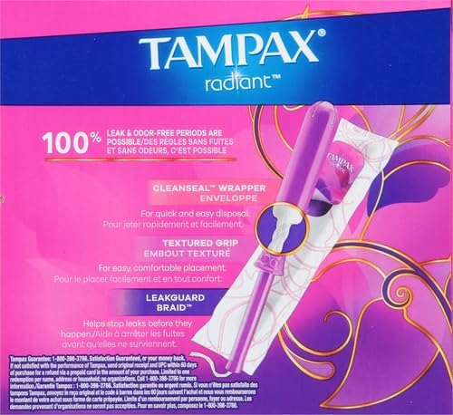 Tampax Radiant Tampons Multipack with Leakguard 28 Count 2)