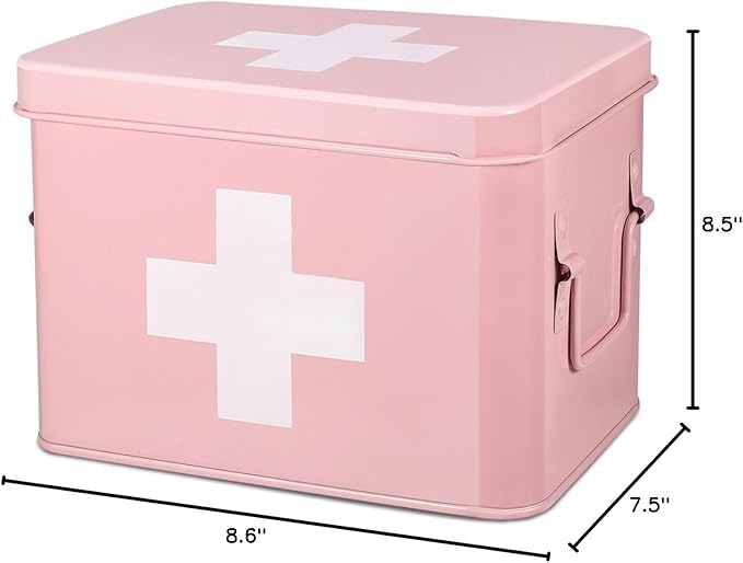 Flexzion First Aid Box Organizer, Empty 8.5 Inch