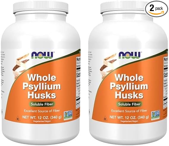 NOW Supplements, Whole Psyllium Husks, Granule, 12-Ounce (Pack 2)