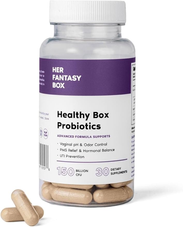 Healthy Box Probiotics Vaginal Care Advanced Formula for PMS Relief, Hormonal Balance, and UTI Prevention