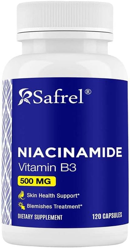 Safrel Niacinamide 500mg (Vitamin B3) 120 Capsules
