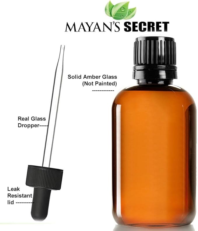 Mayan's Secret USDA Certified Virgin Organic 100% Pure 4oz Glass