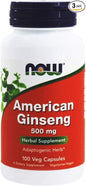 NOW Foods American Ginseng, 100 Capsules, 500 mg 3)
