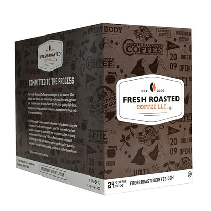 Fresh Roasted Coffee, Organic Honduran Marcala, Medium Roast, 24 Pods for K Cup Brewers