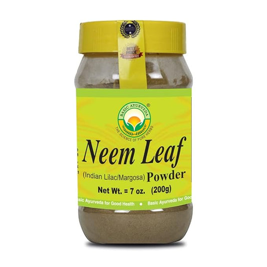 BASIC AYURVEDA Neem Leaf Powder 7.05 Oz (200g) |