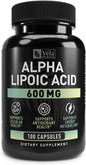 Alpha Lipoic Acid Supplement (ALA) + 600mg Per 100 Capsules
