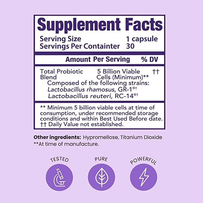 Pro-Fem #1 Vaginal Health Probiotic | Vaginal Probiotics | Clinically Proven to Promote Yeast & PH Balance, Urinary Tract Health | Feminine Probiotics | Works in 7 Days | 30 Capsules | 6-Pack