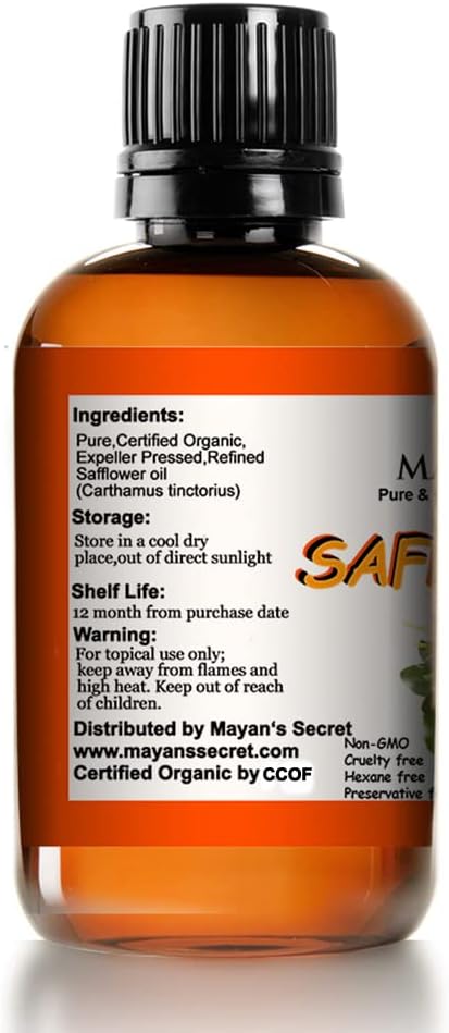 Mayan's Secret USDA Certified Organic Safflower omega-6 fatty