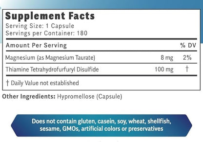 Thiamax Vitamin B1 (Thiamine TTFD) Capsules, 100mg, 180 180 count