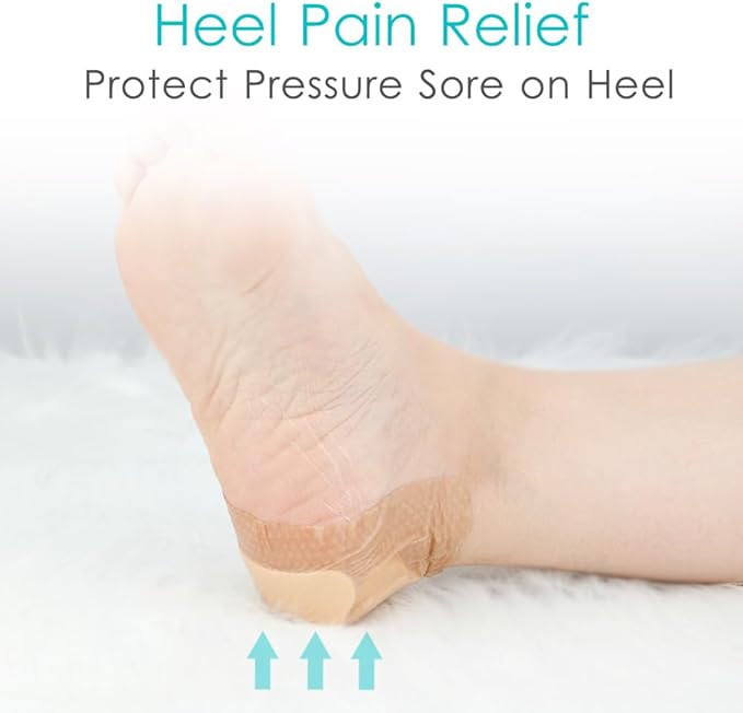 Heel Silicone Foam Dressing Heel Ulcer 5"x 8" 8" (Pack 4)