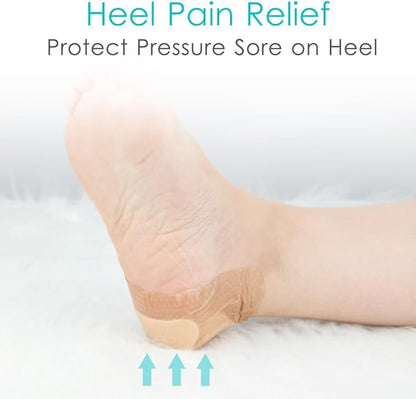 Heel Silicone Foam Dressing Heel Ulcer 5"x 8" 8" (Pack 4)