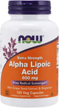 NOW Supplements, Alpha Lipoic Acid 600 120 Veg