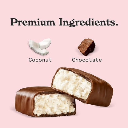 NICKS Coconut Keto Chocolate Candy Bars No Added Sugar 160 Calories, 3.0 Net carbs, Gluten Free Sweets Low carb Candy Snack Bar (Multipack 15x40g)