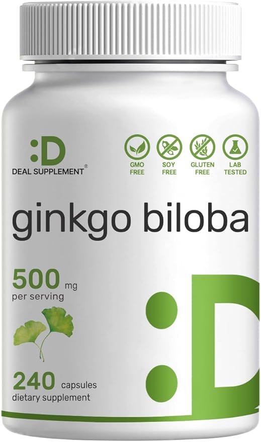 Ginkgo Biloba 500mg Per Serving, 240* 4 Month