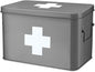 Flexzion First Aid Box Organizer Empty 13" Gray