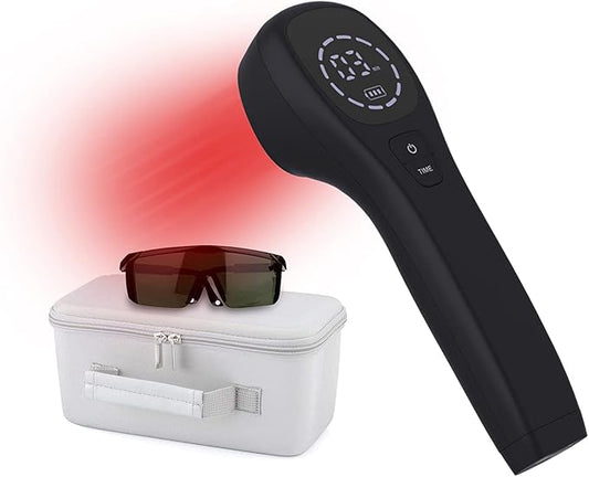 YJT Red Light Therapy Device 650nm and 808nm (Two*808nm) (Two*808nm) (Black)