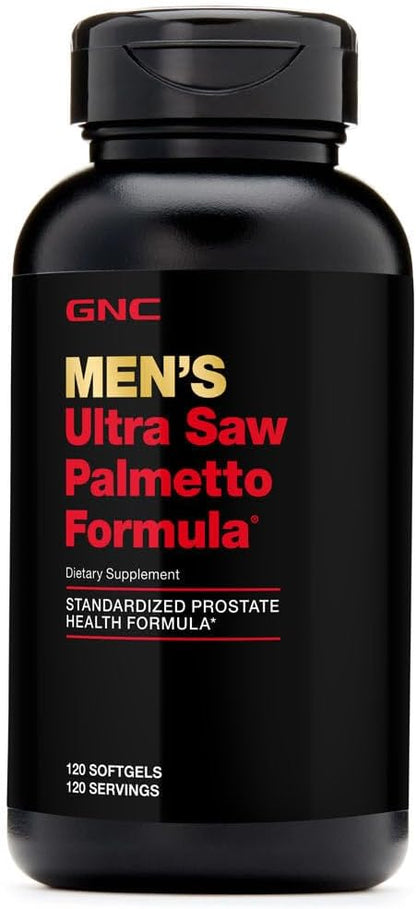 GNC Men's Ultra Saw Palmetto Formula, 120 Softgels, Supports Normal Prostate Function