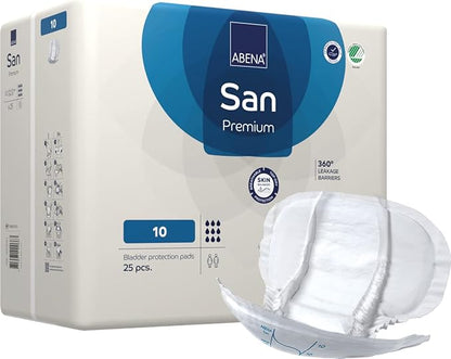 Abena San Premium Incontinence Pads, Heavy 8 to 11), Size 10, 100 100 Count