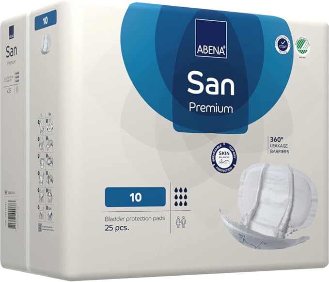 Abena San Premium Incontinence Pads, Heavy 8 to 11), Size 10, 100 100 Count