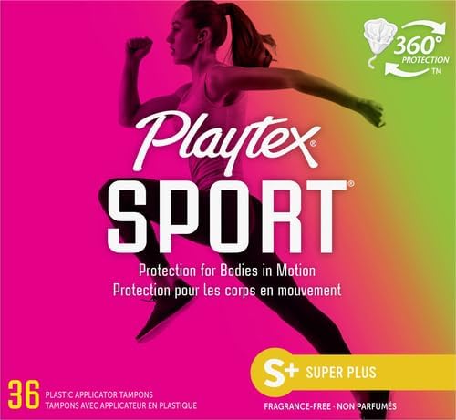 Playtex Sport Tampons, Super Plus Absorbency, Fragrance-Free 36ct