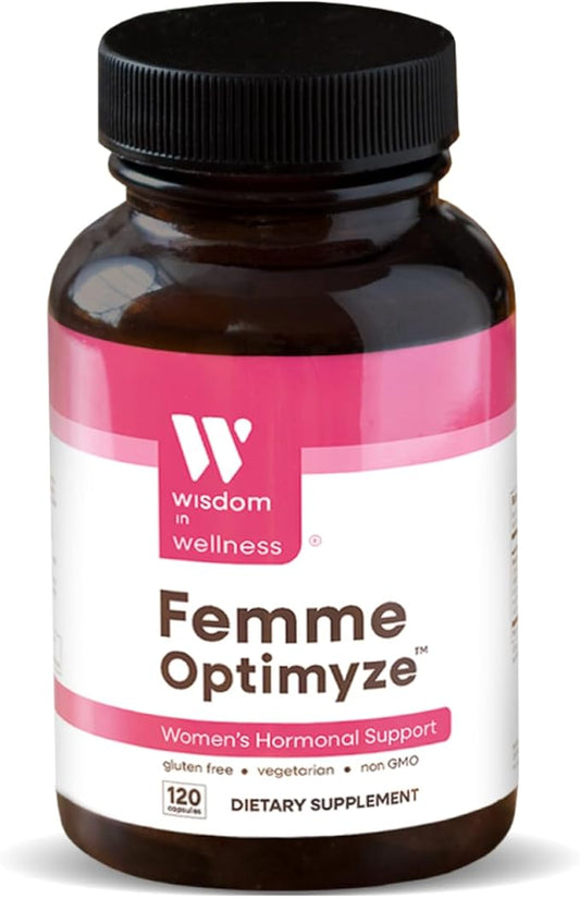 Femme Optimyze - 120 Women's Hormone Balance Capsules - Hormone Balance For Women - Hormone Balancing Supplement For Women - Female Hormones Support Supplement - Hormonal Regulation