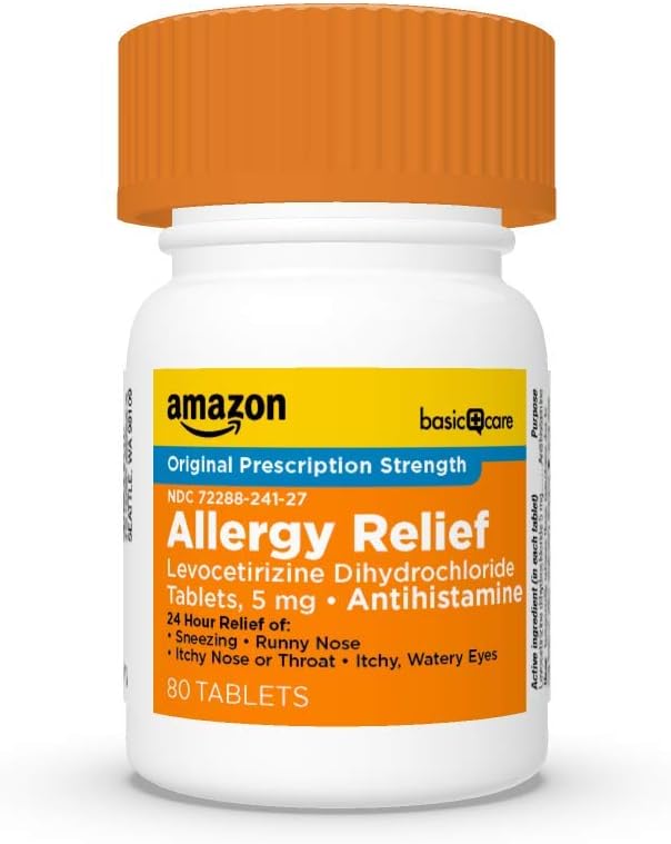 Amazon Basic Care 24 Hour Allergy 5 mg, 80 Count