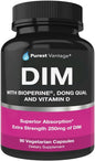 Pure DIM Supplement 250mg Diindolylmethane Plus 90 Vegetarian