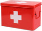 Flexzion First Aid Box Organizer Empty 13" Red
