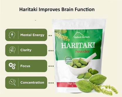 Organic Haritaki Powder USDA Certified Organic, 1 Pound
