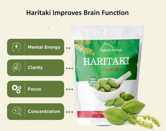 Organic Haritaki Powder USDA Certified Organic, 1 Pound