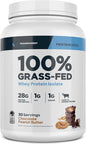 Transparent Labs Grass-Fed Whey Protein Isolate - Natural Flavor, Gluten Free Whey Protein Powder w/ 28g of Protein per Serving & 9 Essential Amino Acids - 30 Servings, Chocolate Peanut Butter