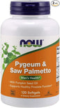 NOW Foods Pygeum & Saw Palmetto 120 Softgel (Pack of 2)