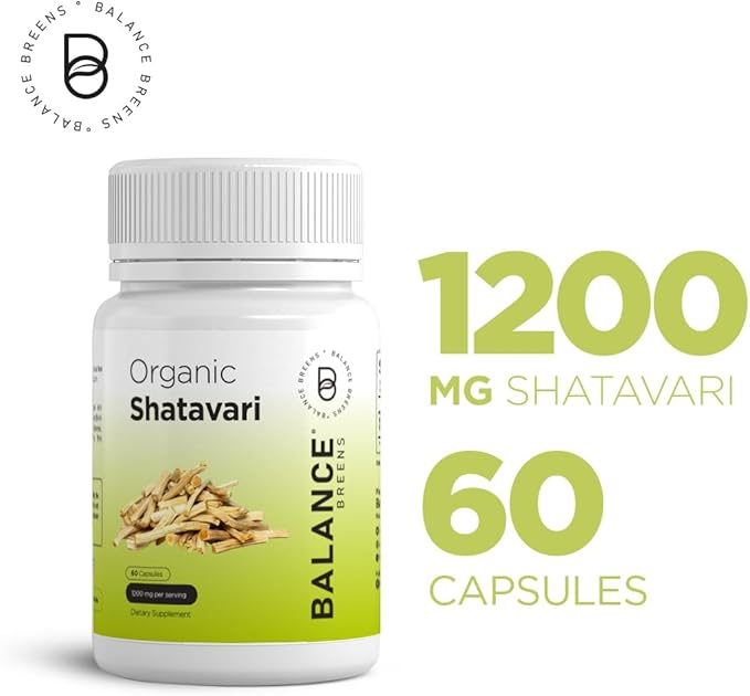 Organic Shatavari Capsules 1200mg 60 Capsules