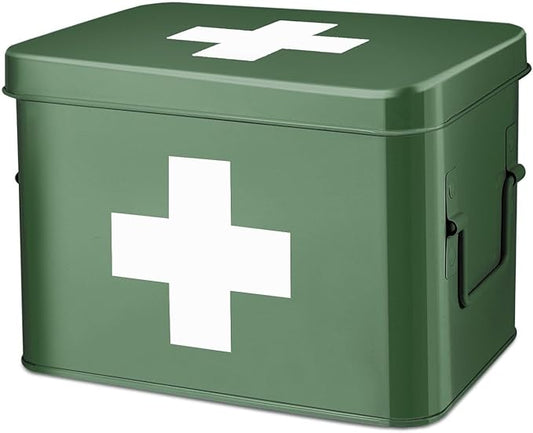 Flexzion First Aid Box Organizer, Empty 8.5 Inch