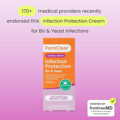 FemiClear BV & Yeast Infection Cream - Natural Homeopathic Feminine Care & Protection