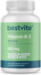 BESTVITE Vitamin B-2 100mg (240 Vegetarian Capsules)