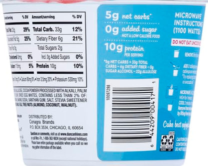 Duncan Hines Keto Friendly Dessert Cups Walnut Fudge Brownie Mix, 2.5 oz
