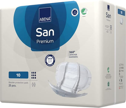 Abena San Premium Incontinence Pads, Heavy 8 to 11), Size 10, 100 100 Count