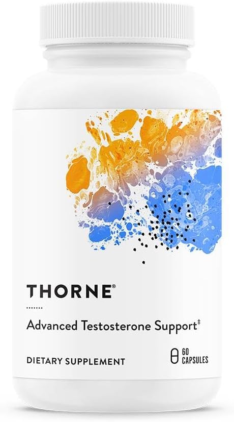 THORNE Advanced Testosterone Support - Men's Health Supplement* - with Ashwagandha, Shilajit & Zinc - Soy, Gluten & Dairy Free - 60 Capsules