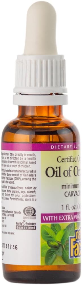 Natural Factors - Oil of Oregano, 187 Servings (1 oz)