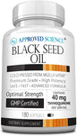 Approved Science Black Seed Oil 2% Thymoquinone 180 Softgels