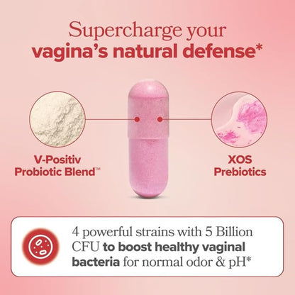 URO Vaginal Probiotics for Women pH Balance with Prebiotics & Lactobacillus Blend - Womens Health Supplement - Promote Healthy Vaginal Odor & Vaginal Flora, 60 Count (Pack of 2)